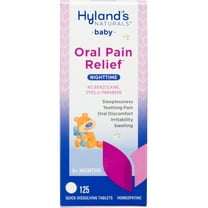 Hyland's Baby Oral Pain Relief Nighttime with Chamomile, 125 Quick-Dissolve Tablets for Infant Oral Care