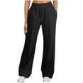 thumbnail image 7 of Women Wide Leg Sweatpants Baggy Loose Fall Barrel Casual Lounge Athletic Pants Soft Comfy Cute y2k Joggers, 7 of 7