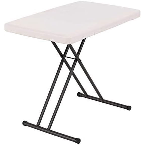 28240 Adjustable Folding Laptop Table TV Tray, 30 Inch Almond