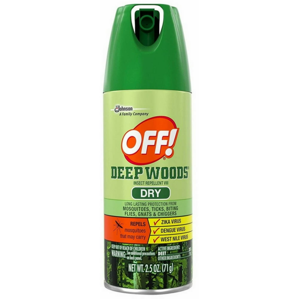 3 Pack OFF! Deep Woods Dry Insect Repellent Spray 2.5 oz Walmart