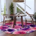 thumbnail image 4 of Round Area Rug 5 Ft, Watercolor Floral Washable Non-Slip Circle Carpet for Living Room/Bedroom, Spring Flowers Botanical Retro Beige Low-Profile Runner Mats Collection Rugs for Indoor, 4 of 7