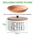 thumbnail image 5 of Coffee Filter Holder Wooden Coffee Filter Container Coffee Filter Storage with Lid Rustic Coffee Fil, 5 of 5