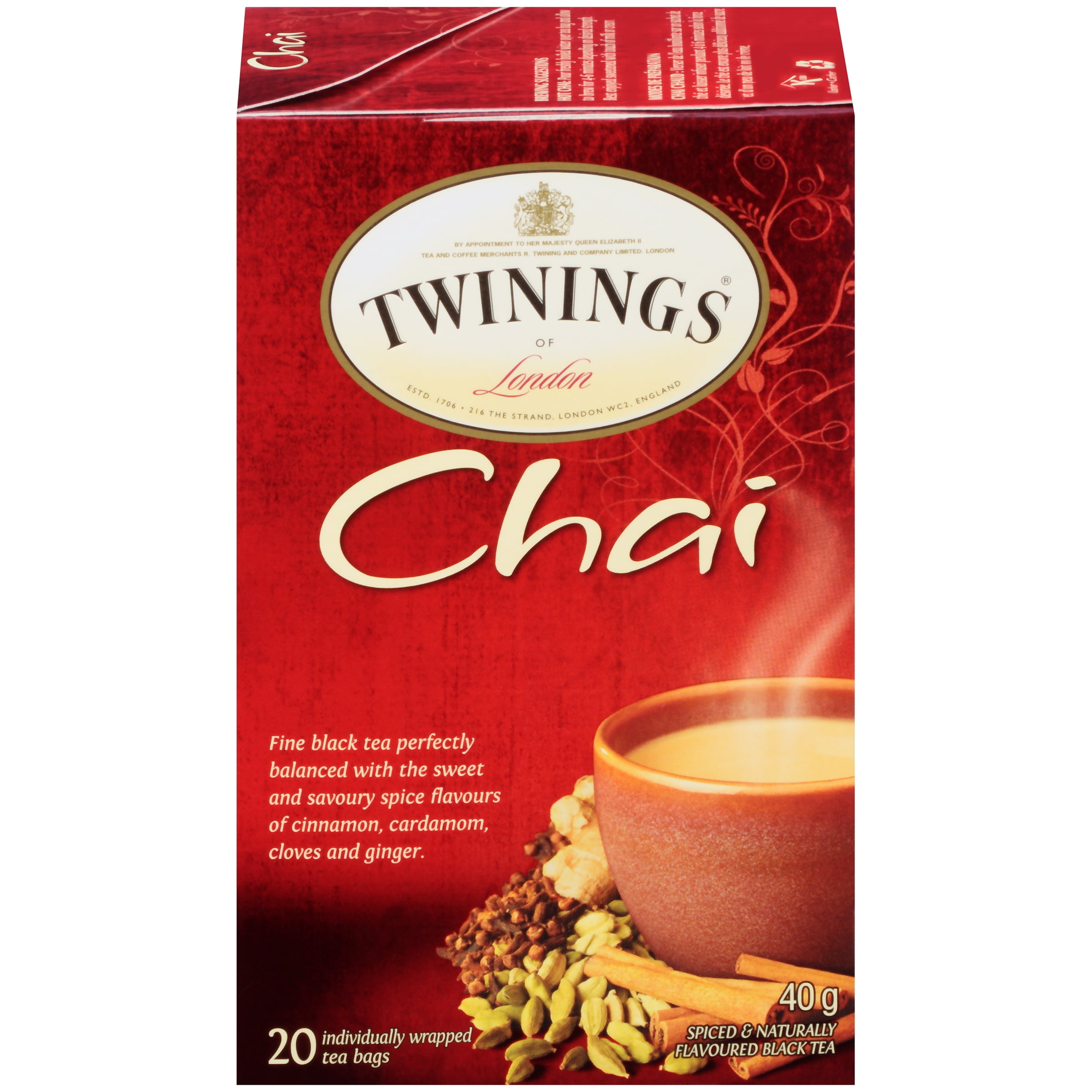 Twinings of London Chai Tea Bags, 20 count, 1.41 oz
