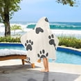 thumbnail image 3 of Yayeee Kids Hooded Towels Toddler Soft Absorbent Beach Bathing Wrap 50" x 23.5", Cute Cat Paw, 3 of 5
