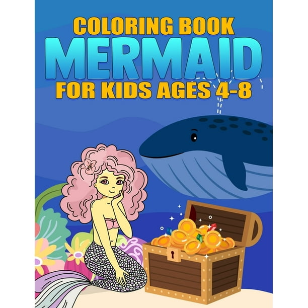Mermaid Coloring Book for Kids Ages 48 Filled with