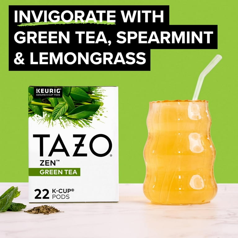 TAZO Organic Zen Green Tea K-Cups, Caffeine Free Tea with