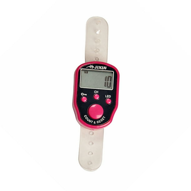 Minianillo para Dedo Inteprter con Temporizador Reloj Multifuncional Rosa Roja