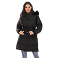 thumbnail image 2 of YouLoveIt Womens Long Down Jackets Hooded Coat Zipper Up Puffer Down Jackets Coats Outwear Plus-Size Winter Warm Coat Down Zip Parka Hooded Warm Overcoat with Fuax Fur Collar Trim, 2 of 8