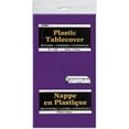 Deep Purple Solid Rectangular Plastic Table Cover (54" x 108") 1 Count ...
