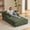 79"D Green, variant on Kosynda Extra-long 79" Chaise Lounge Chair Indoor, Corduroy Upholstered Modern Sofa Couch with Pillows for Living Room, Office, No Assembly Required, Brown