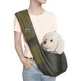 thumbnail image 2 of Adjustable Soft Pet Papoose Bag Reversible Design for Small Dogs Cats Carrier for Daily Outdoor Use An Excellent Surprise Gift for Active Pet Parents on The Move,Green#1 One Size, 2 of 4