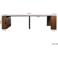 thumbnail image 5 of 24"-118" Extendable Dining Table with Storage for 2-12 People, Modern Space-Saving Extra Long Wood Folding Table with USB & AC Outlets, Multifunctional Conference Meeting Table, Walnut, 5 of 9