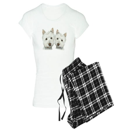 

CafePress - Two Cute West Highland White Dogs Women s Light Pa - Women s Light Pajamas