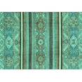 thumbnail image 1 of Ahgly Company Indoor Rectangle Oriental Turquoise Blue Modern Area Rugs, 7' x 10', 1 of 4