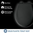 thumbnail image 2 of Asiento de inodoro Bemis Slow Close negro redondo de plástico, 2 of 6