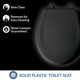thumbnail image 2 of Asiento de inodoro Bemis Slow Close negro redondo de plástico, 2 of 6