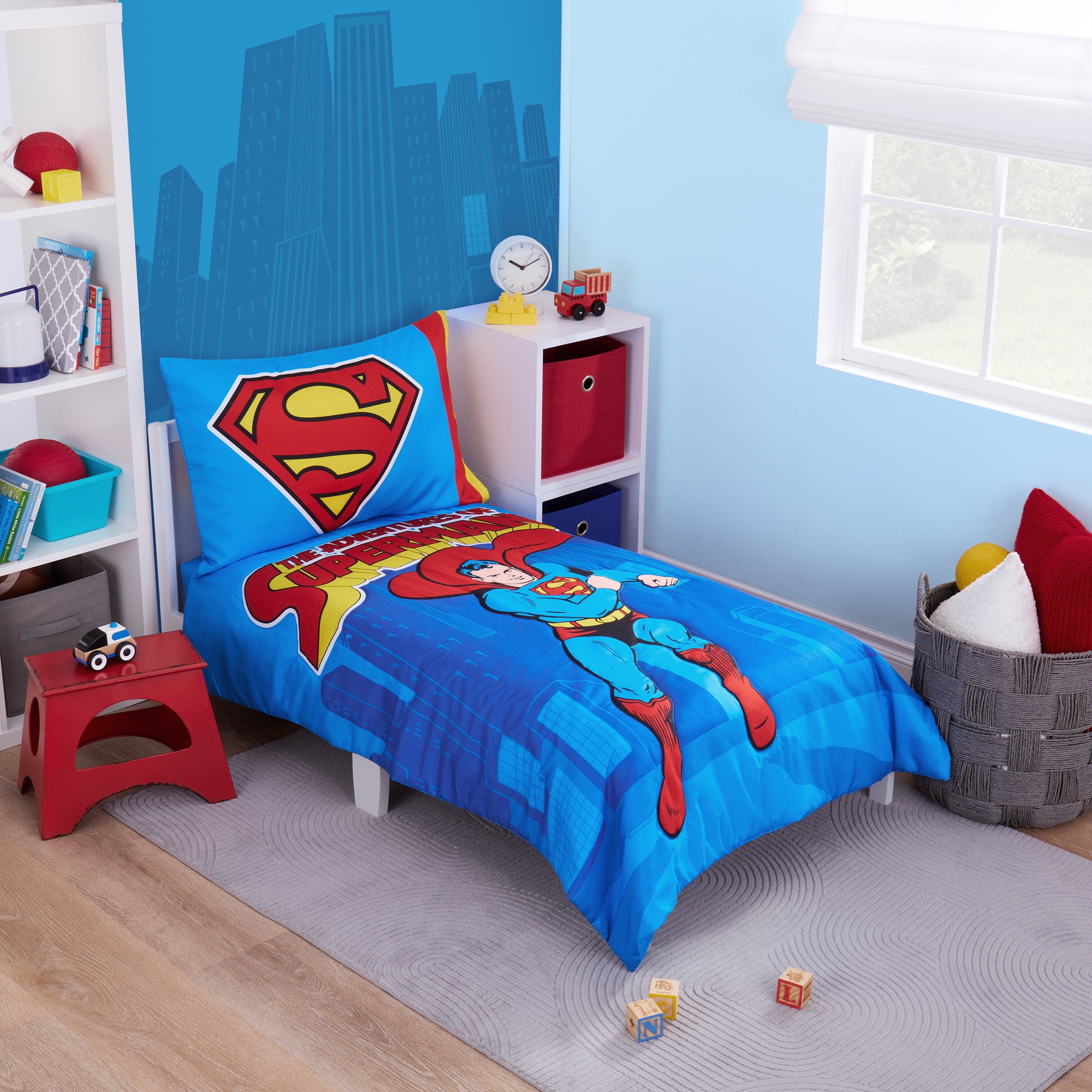 Barney Toddler Bedding, 5Pc Set, Comforter, Sheet, Pillowcase