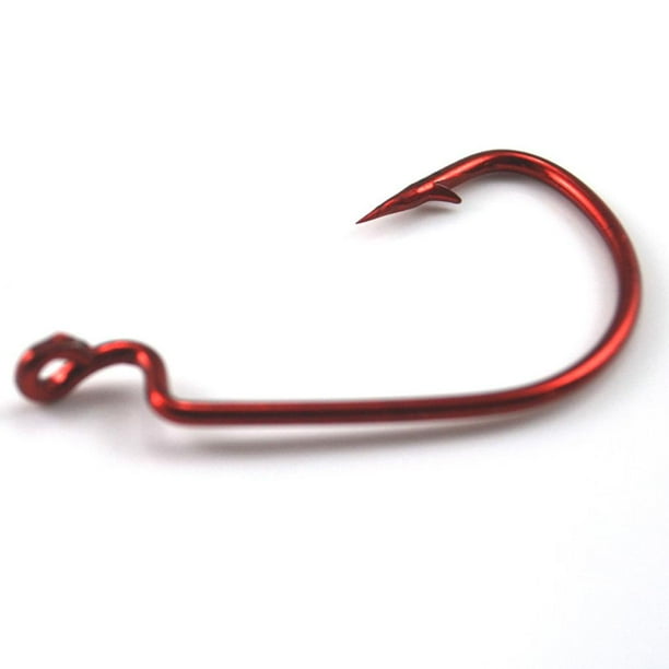 20 piezas anzuelos de Pesca afilados con manivela de púas Pesca para aparejos de cebo suave #2