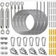thumbnail image 5 of Kit de herrajes para toldo vela, accesorios, juego de fijación para toldo portátil de alambre metálico 52 piezas, 5 of 9