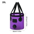 thumbnail image 3 of BadyminCSL Portable Bucket with Handle, Lightweight Folding Water Container 5 Gallon (20L Purple), 3 of 6