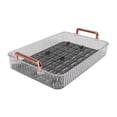 thumbnail image 1 of Rectangular Double Layer Drainage Tray Tea Tray With Elegant Design, Plastic Tea Service Tray For Parties And Coffee Table, 1 of 8