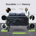thumbnail image 3 of 120lbs Heavy Duty Multipurpose Garden Cart - All Terrain Utility Cart With Metal Frame For Beach, Lawn, Sports, Camping - Black Outdoor Decor, 3 of 7