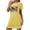 Yellow, variant on MuZeFu Womens Nightgowns Sleepwear Soft Pajama Dress Nightshirts Women's Oversized Short Nightgown Fashion Chest Print Short Sleeve Nightdress