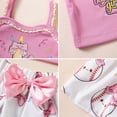 thumbnail image 7 of FYDUU Infant Girls Clothing Sets Adorable Baby Girl Summer Outfit Baseball Print Sleeveless Cami Tops T-Shirt Skirt And Hairband Party Wear 3-6 Months, 7 of 7