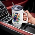 thumbnail image 5 of 40oz Personalized Tumbler for Cuckoo Bird Lovers - Stainless Travel Mug with Handle, Straw & Lid - Cute Custom Gift for Girls, Women on Birthday or Christmas, 5 of 6