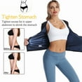 thumbnail image 5 of harmtty Women Sauna Suit Zipper Closure Long Sleeve Weight Loss Slimming Body Shaper Workout Jacket, 5 of 10