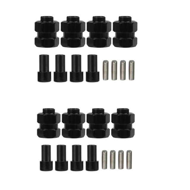 Combinador de Cubos de rueda hexagonales extendidos CUTICAT 4mm 8 Piezas para Scx24 Axi00002