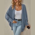 thumbnail image 6 of Yokua Open Front Cardigan Long Batwing Sleeve Knit Sweater Coats Jackets Outerwear, 6 of 20