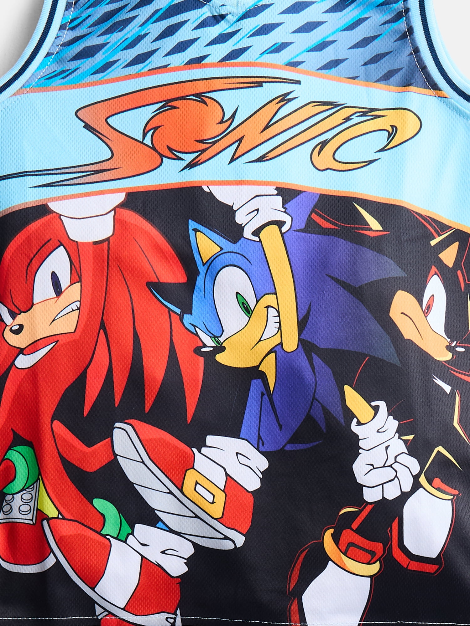 Sonic the Hedgehog Boys Basketball Jersey and Matching Shorts Set, 2-Piece, Sizes 4-12
