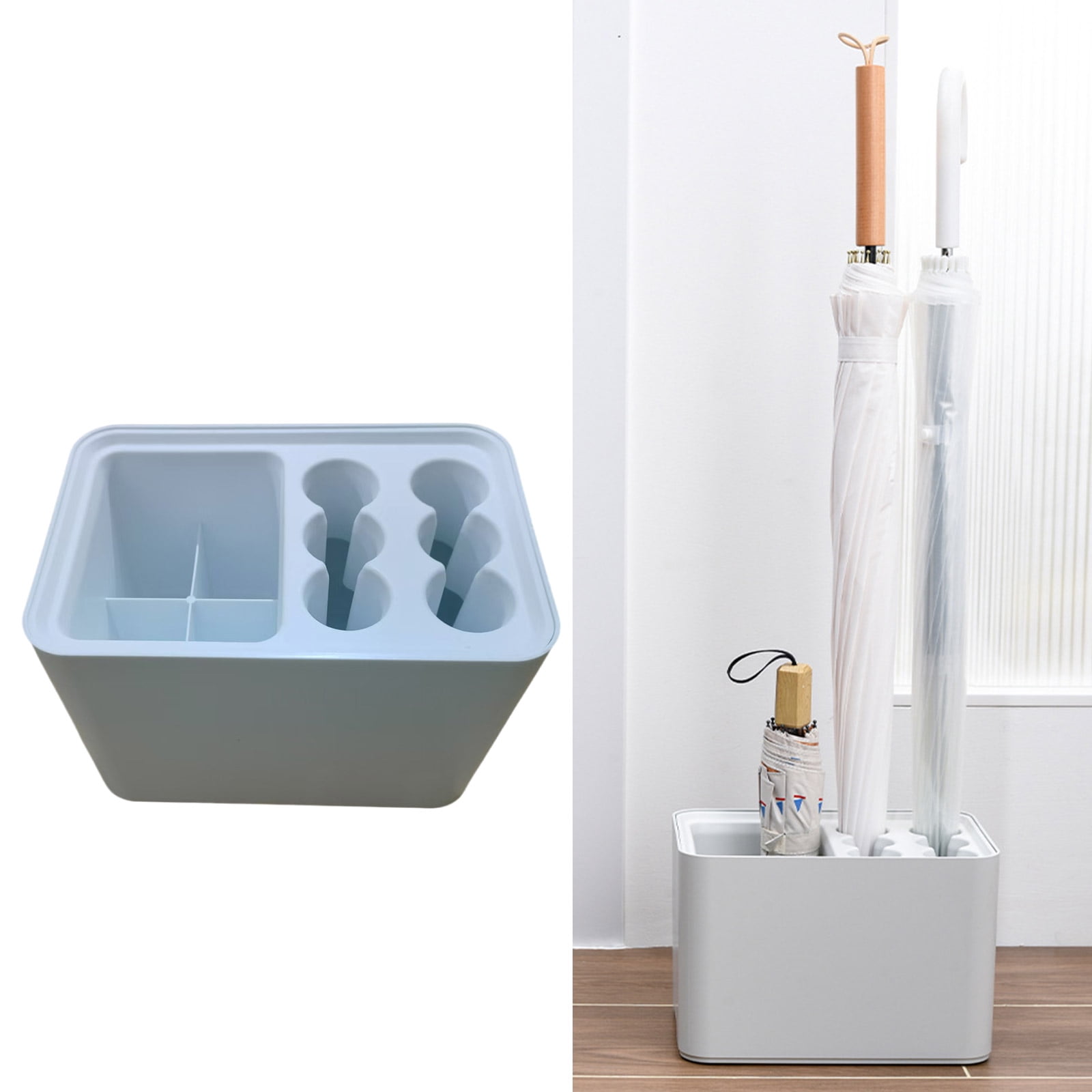 RUISINERY Durability Umbrella Holder with 6Round Holes and Slot Umbrella Stand for Home Use with Water Draining Designs