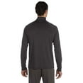 thumbnail image 3 of Quarter-Zip Men's Lightweight Pullover Dark Grey Heather Sweater, 3 of 3