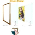 thumbnail image 4 of Gold Floating Frame ;x; Vertical Set For Picture x x x Tabletop Shelf Photo Frame Classy For Wedding Birthday Anniversary Home or Office Decor, 4 of 8
