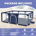 thumbnail image 6 of Baby Playpen, HDJ 71 inch Extra Large Baby Play Yard with Soft Breathable Mesh, Play Fence for Infant and Toddlers, Anti-Slip Base, Blue, 6 of 8