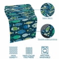 thumbnail image 5 of Fish Bed Runner for Twin Size Bed, Cartoon Colored Little Fish Blue Waves Soft Bedding Scarf Bedding Protector Slipcover Sofa Throw for Bedroom Hotel Guesthouse, 5 of 8