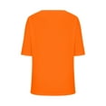 thumbnail image 6 of Atogsazn Women's V Neck T Shirts Casual Loose Half Sleeve Tops Basic Summer Tees Clothes Blouse Fashion Orange L on Clearance, 6 of 6