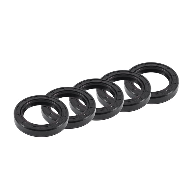 Sello de Aceite Universal TC Doble Labio con Resorte de Acero 40x58x10mm Alta Presión Caucho NBR Negro 5pcs