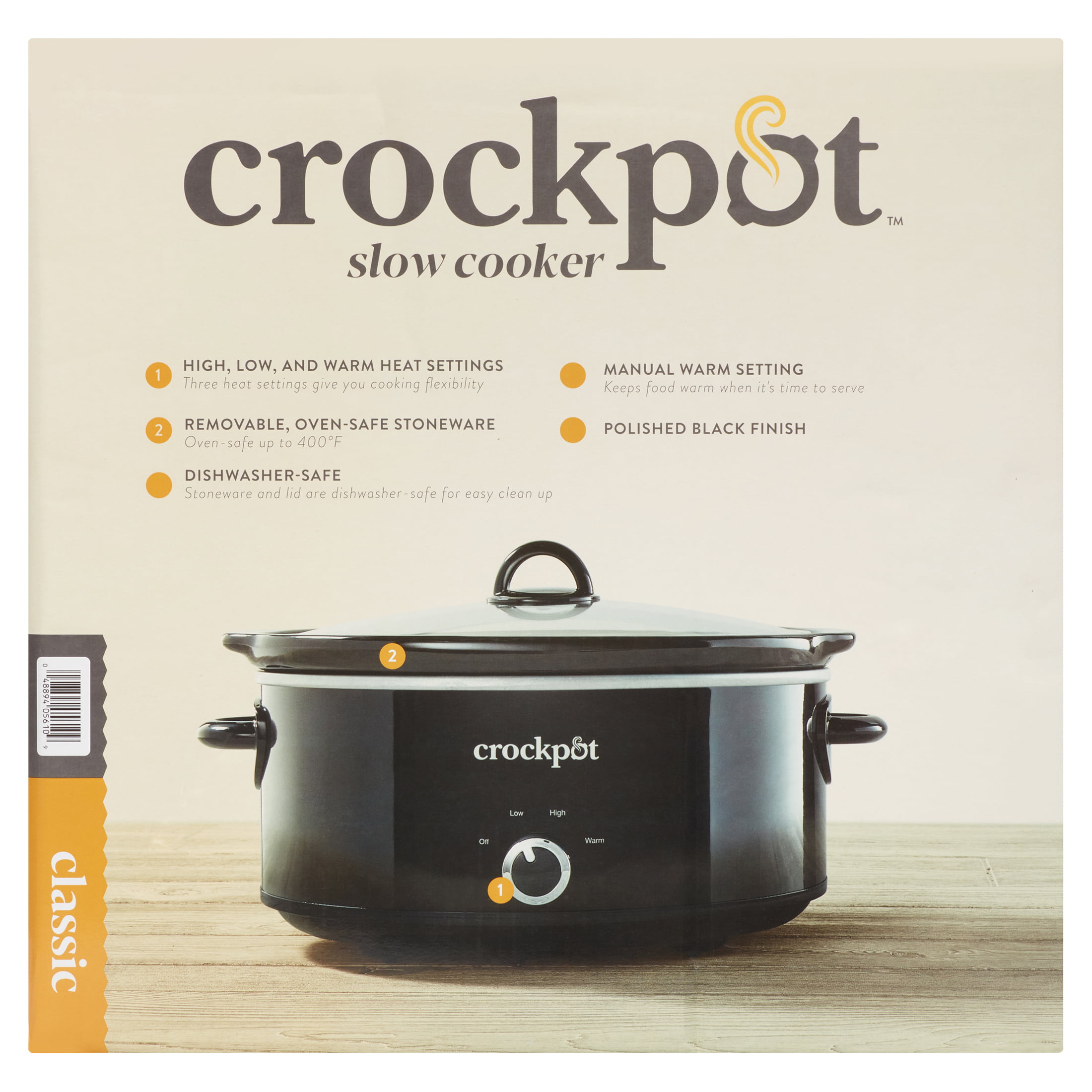 Crock Pot 7 Quart Manual Slow Cooker Black Walmart Com Walmart Com