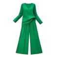 thumbnail image 5 of Jamicy Womens Outfits 2 Piece Sets Soft V-Neck Pullover Top with Loose Straight Jogging Pant Suits Casual Tracksuit for Women, 5 of 6