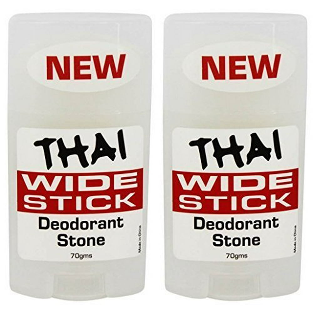 Thai Crystal Deodorant Stone Wide Stick Deodorant Stone, Unscented and