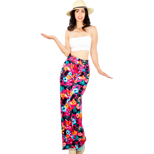 PANTALONES RELAJADOS PARA MUJER DE DISEÑO UNICO WIDE LEGS DE CINTURA ALTA