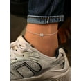 thumbnail image 2 of czcpp-925 Sterling Silver Initial Ankle Bracelets for Women, Simple Dainty Letter Initial Anklets Beach Foot Chain Alphabet Jewelry, 2 of 4