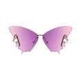 thumbnail image 2 of Lilgiuy Women's Butterfly Sunglasses Summer Fashion Oversize Rimless Hawaiian Sun Protection Glasses Glam Gifts for Her, 2 of 3