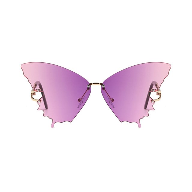 Gafas de sol con forma de mariposa sin montura para mujer 2022 para playa, gafas de sol de verano para mujer, de moda Fridja nalpqowj28874