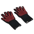 thumbnail image 4 of Guantes resistentes al calor de 800 ℃, lavables, con aislamiento, ignífugos, para asar a la parrilla al aire libre, 4 of 15