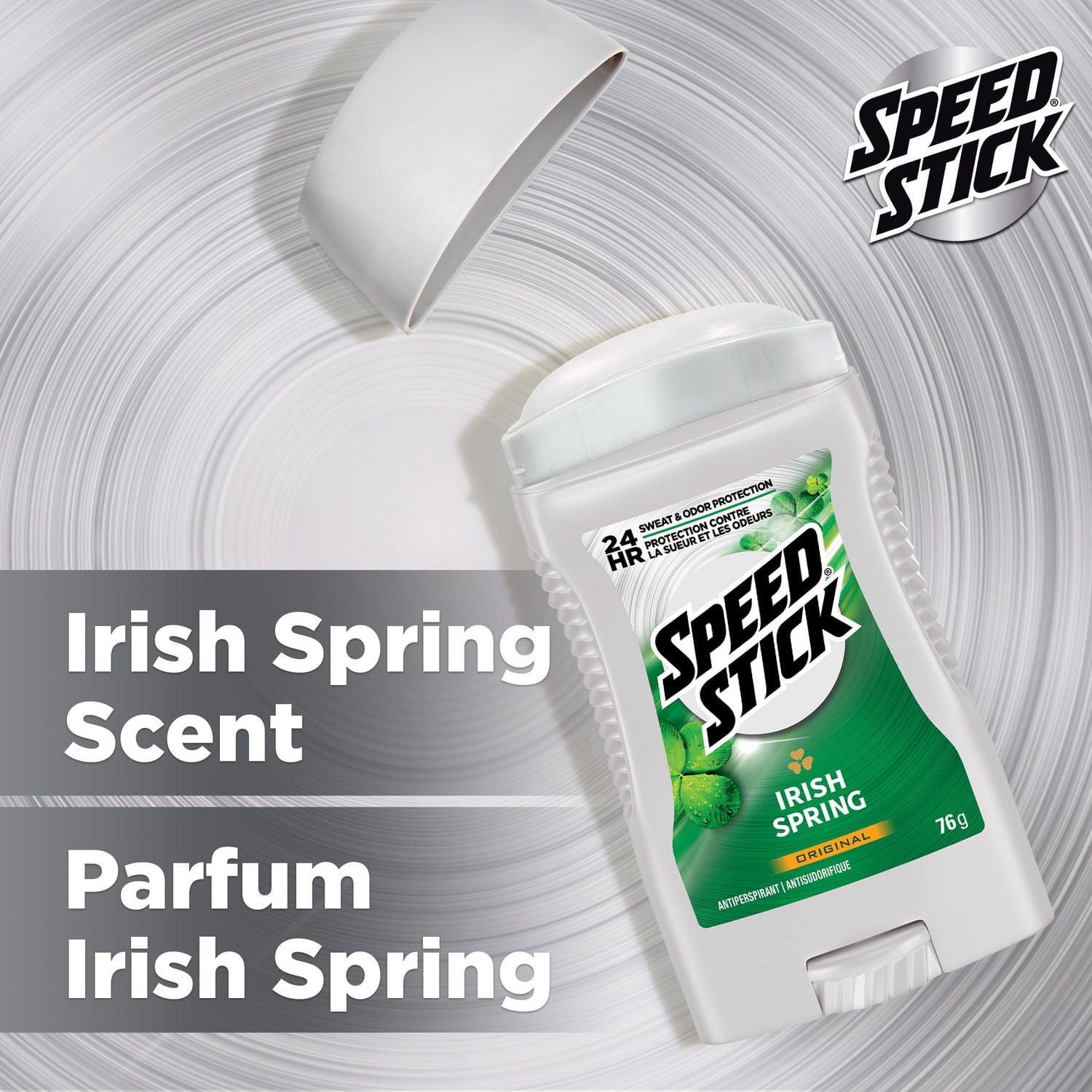 Speed Stick Antiperspirant Deodorant For Men, Irish Spring Scent, 2.7 oz, 76 g