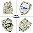 thumbnail image 5 of FORMRS Mini Backpack Purse for Women Quilted Travel Daypack Casual Shoulder Bag, Green Floral, 5 of 7